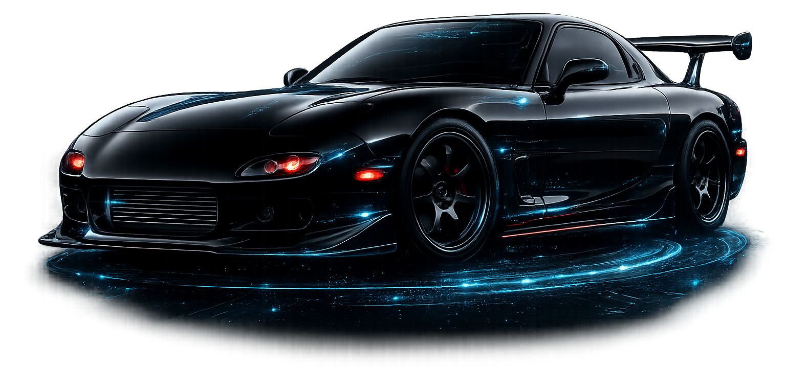 Black and red Mazda RX-7 FD3S